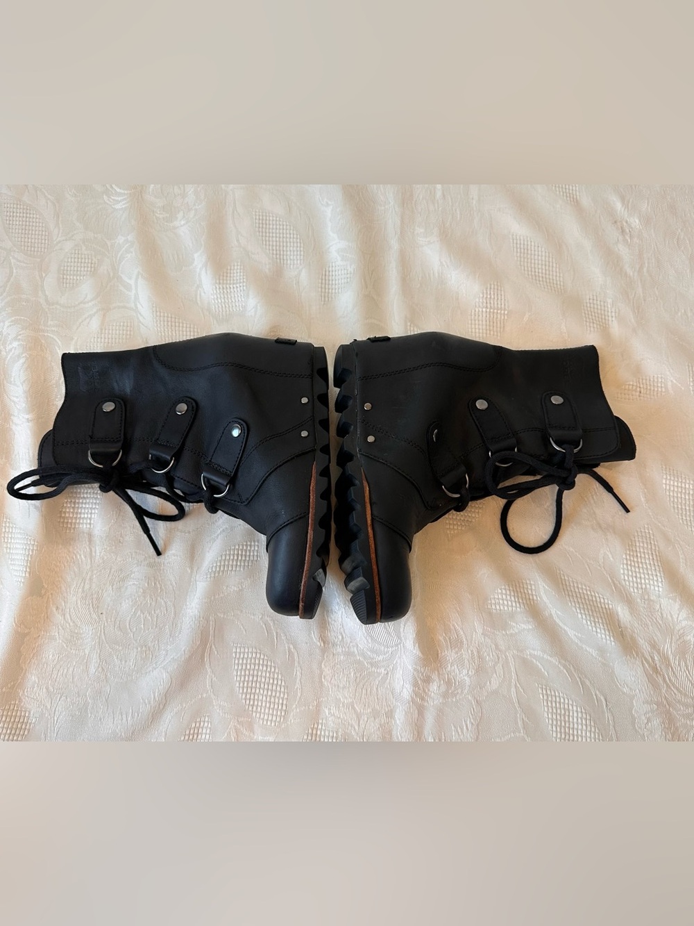 Sorel JOAN OF ARCTIC Wedge Lace Up Winter Boots Black 1627141-011 Women’s 5 - Picture 6 of 16